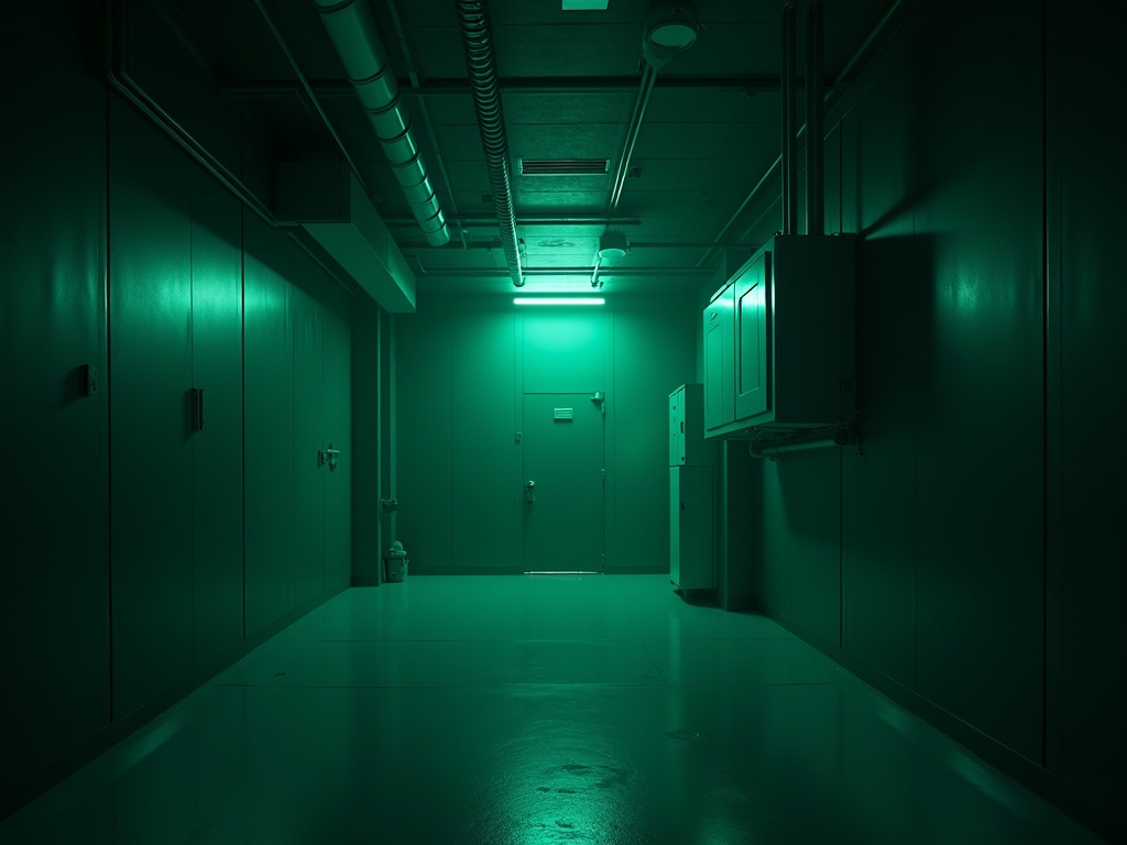 Commercial plant room with ductwork